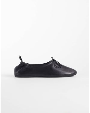 ARKET Pure Leather Ballet Flat - Black