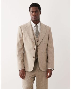 ASOS Slim Suit Jacket - Natural