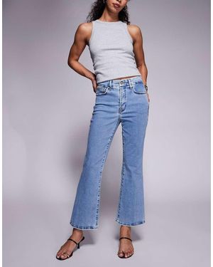 GOOD AMERICAN Good Legs Crop Mini Boot Jeans-blue