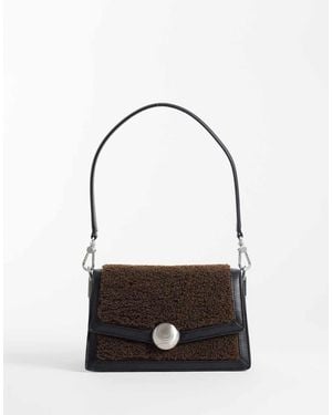 Lacoste Bolso Bandolera De Forro Polar Con Cierre De Broche Y Detalle En Contraste En - Blanco