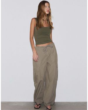 Stradivarius Débardeur à encolure carrée - kaki - Vert
