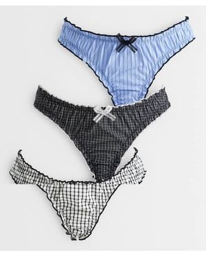 ASOS 3 Pack Woven Scrunchie Thong - Blue