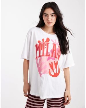 ONLY – milan – oversize-t-shirt - Rot