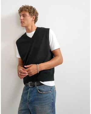TOPMAN Klassisch geschnittenes feinstrick-top - Schwarz