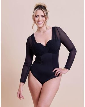 Curvy Kate Boost Me Up Sleeved Padded Balcony Body Fuller Bust - Blue