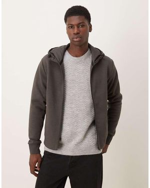 Mango Zip Through Hoodie - Grey
