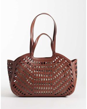 ASOS Laser Cut Tote Bag - Brown