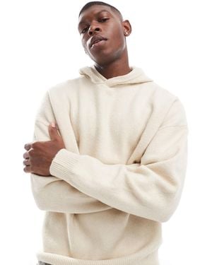 ADPT Oversized Knitted Hoodie - Natural