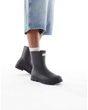 HUNTER Botas De Agua Bajas Negras Downpour De - Azul