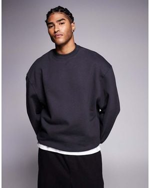 ASOS Premium Heavyweight Oversized Sweatshirt 400gsm - Blue