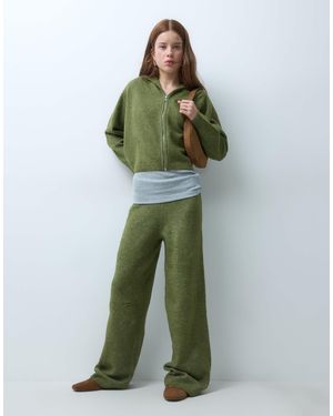 Vero Moda Wide-leg-strickhose als kombiteil - Grün