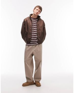 ASOS Co-Ord Relaxed Tapered Jeans - Brown