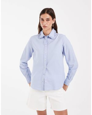 GANT Hemd mit rüschenkragen - Blau