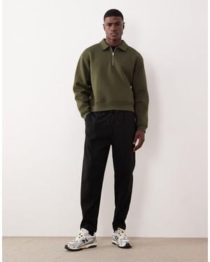 ASOS Tapered jogger With Pin Tuck - White