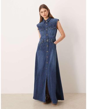 Lee Jeans Maxi Western Dress - Blue