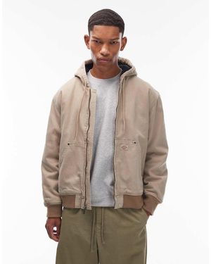 Dickies Hilham Hooded Canvas Jacket - Natural