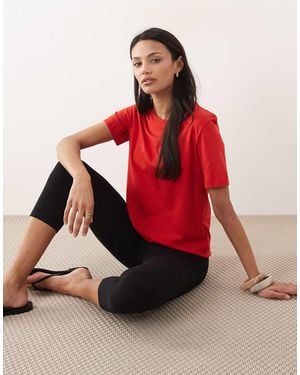 ARKET – t-shirt aus reiner baumwolle - Rot