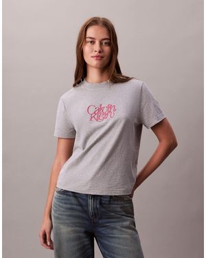 Calvin Klein Script T-shirt - Purple