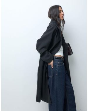 ASOS Langer, zweireihiger mantel - Blau
