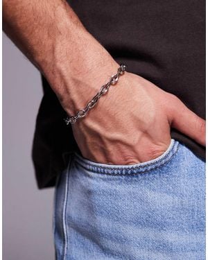 ASOS – farbene halskette aus wasserfestem edelstahl mit geschmolzenem design - Blau