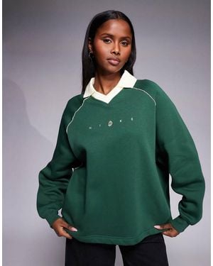 Nike Phoenix Fleece Oversized Polo - Green