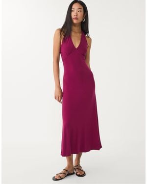 Stradivarius – midikleid - Rot