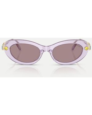 Swarovski Gafas De Sol Ovaladas Con Lentes Violetas De -Morado - Rosa