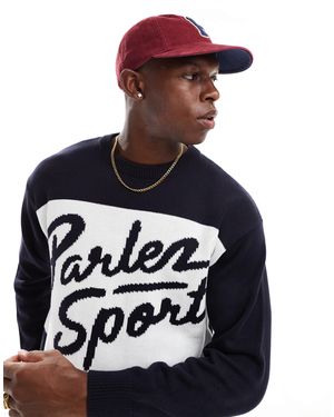 Parlez Rubio - pull en maille avec logo - Bleu