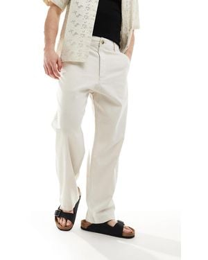 Hollister baggy Linen Pants - Natural