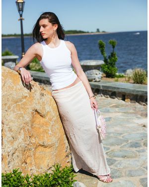South Beach – maxirock mit paillettenbesatz - Natur