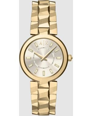 ARMANI EXCHANGE Audora zweizeigeruhr aus farbenem edelstahl - Mettallic