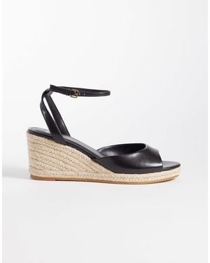 Mango – peeptoe-schuhe aus kunstleder - Weiß