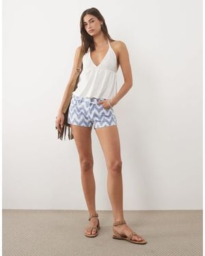 Mango Teen 100 % baumwoll-denim-mini-shorts - Weiß