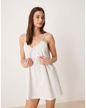Glamorous Loose Fit Mini Dress - White