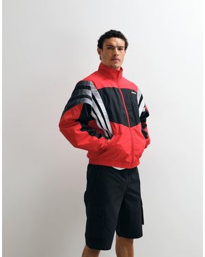 Jack & Jones Pantalones Cortos Cargo Negros De Corte Suelto Con Cordón Ajustable De - Rojo