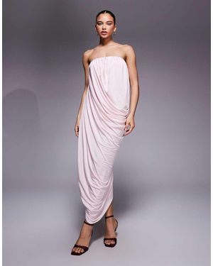 Mango Featuring Kaia Gerber Bandeau Maxi Dress - Blue