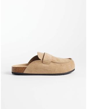 SEQWL Wide Fit Soda Slip On Loafer Style Mules - White