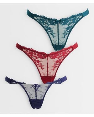 Boux Avenue Set Van 3 Kanten Strings - Grijs