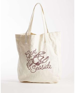 GANT Shopper Color Crema Con Stampa Di Aragosta - Bianco
