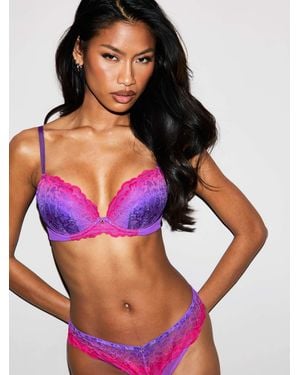 Ann Summers Sexy Lace Padded Plunge Bra - Purple