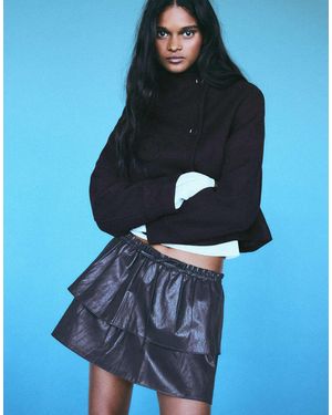 Bershka Minirock mit rüschen - Blau