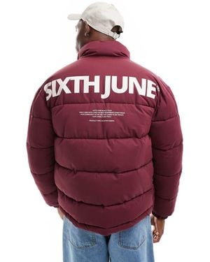 Sixth June Piumino Bordeaux Con Logo - Rosso