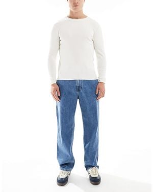 Hollister Jean ample style charpentier - clair délavé - Bleu