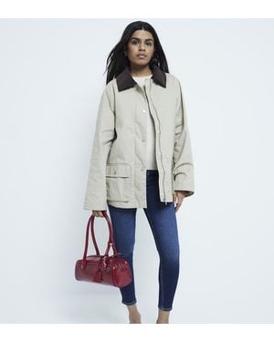 River Island Mid Rise Molly Skinny Jeans - Blue
