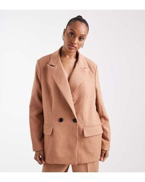 Vero Moda Tailored Herringbone Co-Ord Blazer - Brown