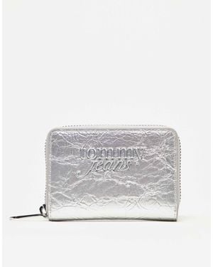 Tommy Hilfiger Metallic Purse With Logo - Gray
