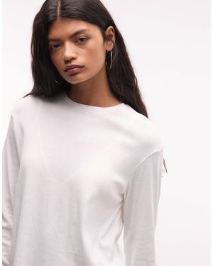 Weekday T-shirt à manches longues ultra doux en - Blanc
