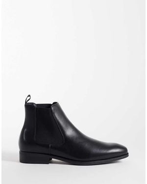 SEQWL Botines Chelsea Formales Negros Aladdin