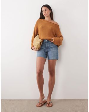 ASOS – asymmetrischer strickpullover - Blau