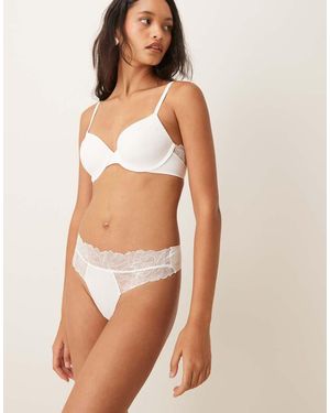 Calvin Klein Perfectly Fit Lace Thong - White